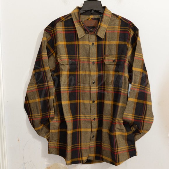 NWT Brown Orvis men heavy weight flannel shirt - Picture 3 of 6